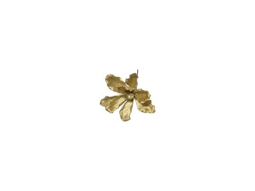 Steker bloem D 22 cm goud