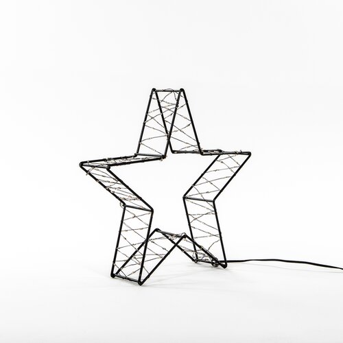 Ster 3d metaal 200l 26x6cm cw zwrt