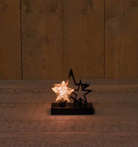 Ster glas op mtl voet 15x6x15.5cm - afbeelding 2