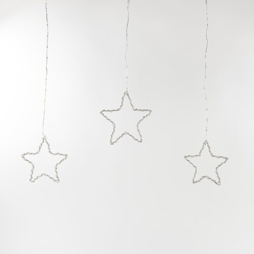 Sterren-gordijnverlichting - B90xH80cm Classic warm