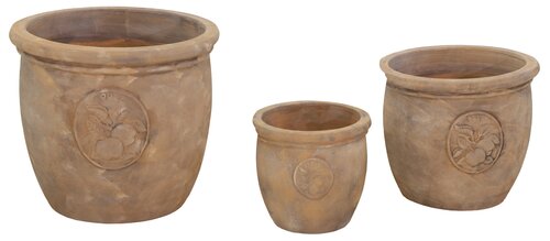 Stevige Bloempot Antiek - Terra Appel - D 20 x H 18 cm - afbeelding 3