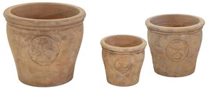 Stevige Bloempot Antiek - Terra Appel - D 28 x H 24 cm - afbeelding 3