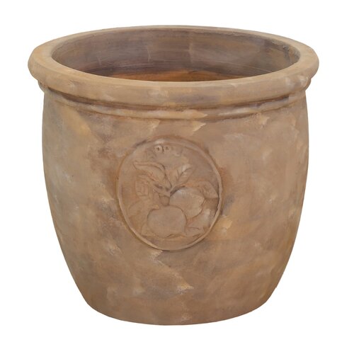 Stevige Bloempot Antiek - Terra Appel - D 28 x H 25 cm - afbeelding 2