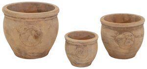 Stevige Bloempot Antiek - Terra Peer - D 28 x H 24 cm - afbeelding 3