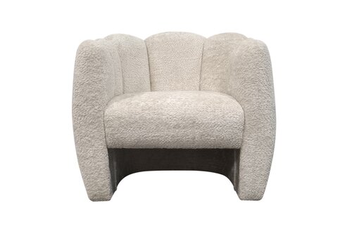 Stoel Helsinki 84 x 73 x 76 cm bouclé beige - afbeelding 1