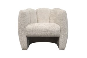 Stoel Helsinki 84 x 73 x 76 cm bouclé beige - afbeelding 1