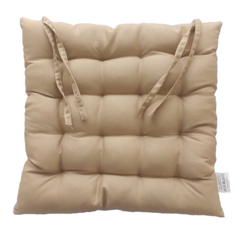 Stoelkussen 40 x 40 x 4 cm Beige