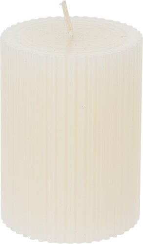 Stompkaars ribbel Ø 6 x 8 cm - Off white