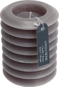 Stompkaars ribbel Ø 7,5 x 10 cm - Donker grijs