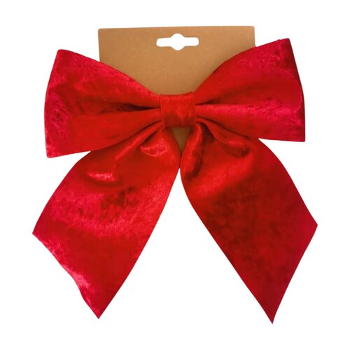 Strik fluweel B 24 x H 27 cm rood