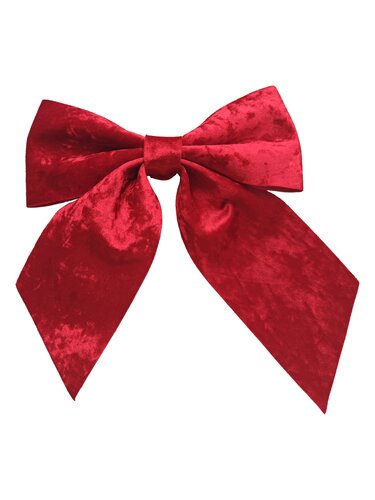 Strik fluweel B 24 x H 27 cm rood
