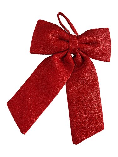 Strik glitterstof B 34 x H 50 cm rood