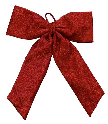 Strik glitterstof B 34 x H 50 cm rood