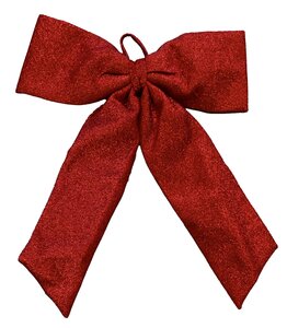 Strik glitterstof B 34 x H 50 cm rood