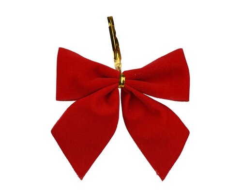 Strik kunststof - L5,5xB5cm Rood 6 stuks - afbeelding 2