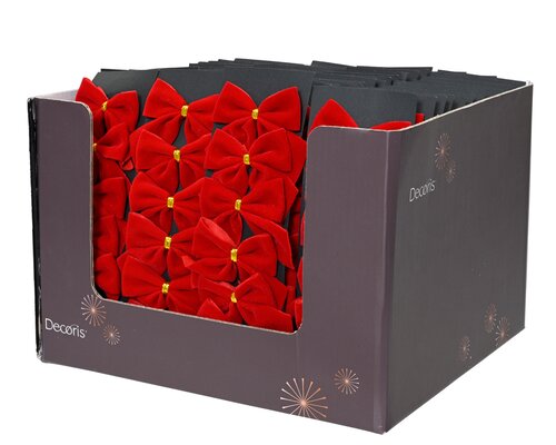 Strik kunststof - L5,5xB5cm Rood 6 stuks - afbeelding 3