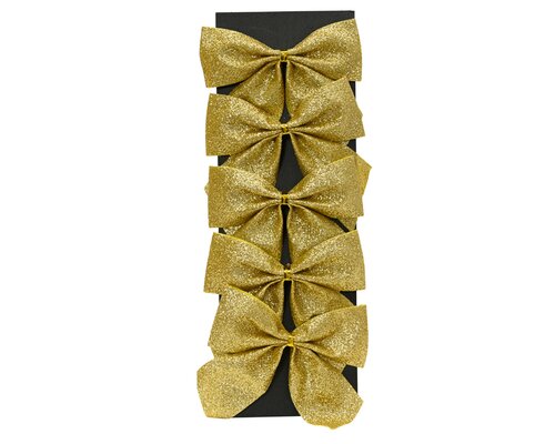 Strik kunststof - L8,5xB9cm Goud 5 stuks - afbeelding 1