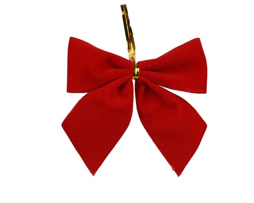 Strik kunststof - L8,5xB9cm Rood 5 stuks - afbeelding 2