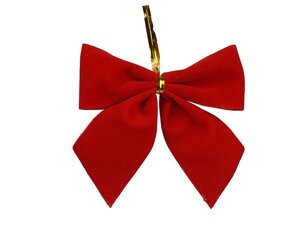 Strik kunststof - L8,5xB9cm Rood 5 stuks - afbeelding 2