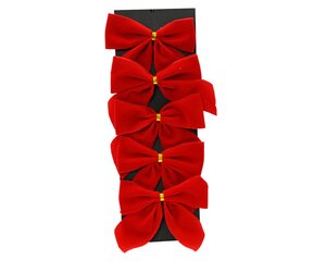 Strik kunststof - L8,5xB9cm Rood 5 stuks - afbeelding 1