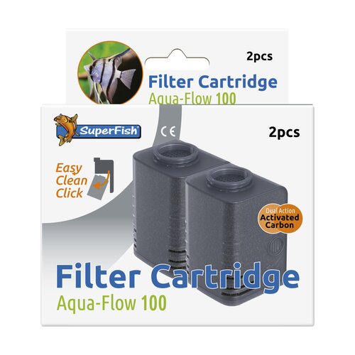 SuperFish AquaFlow 100/150 Easy Click Cartridge 2x