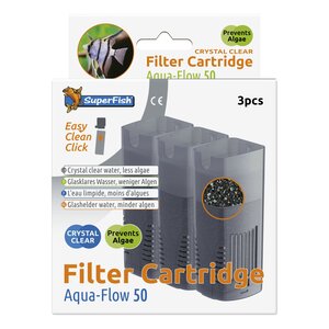 SuperFish AquaFlow 50 Crystal Clear Cartridge 3x