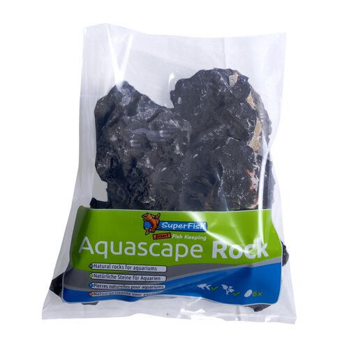 SuperFish Aquascape Zwart Rock 5 kg