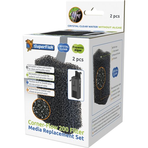 SuperFish Corner Filter 200 Media Vervang Set