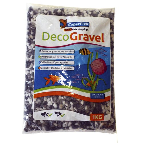 SuperFish Deco grind mix wit-zwart-grijs 1 kg