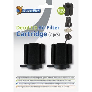 SuperFish Deco LED Air Filter Cartridge 2x