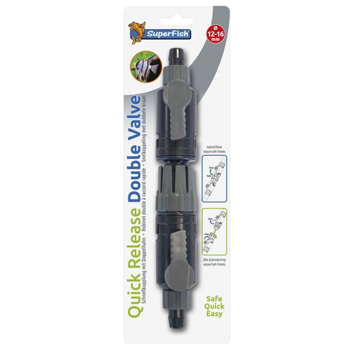 SuperFish Dubbelkraan snelkoppeling 12/16 mm voor aquarium