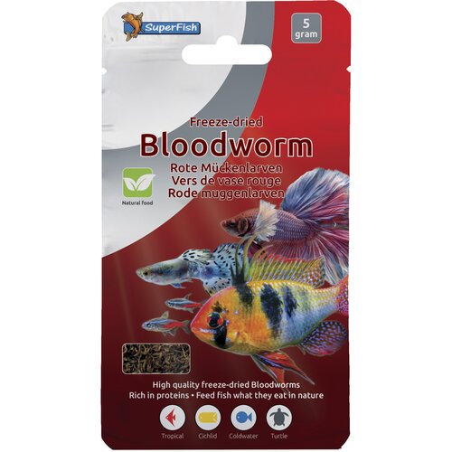 SuperFish Freeze Dried Rode Muggenlarven – 5 gram