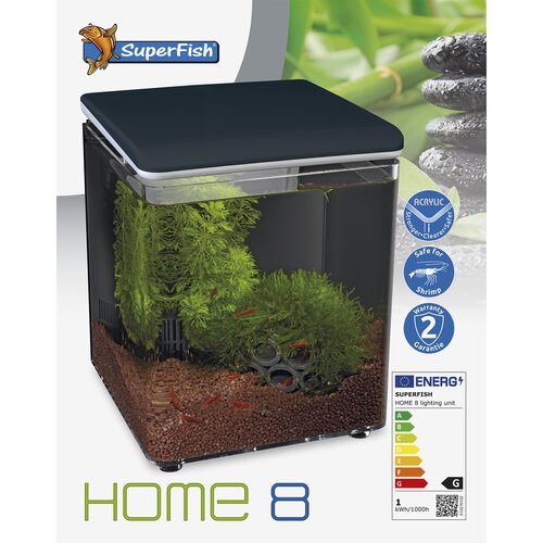 SuperFish Home 8 Aquarium Zwart