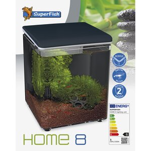 SuperFish Home 8 Aquarium Zwart