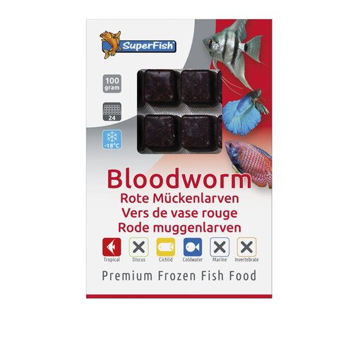 SuperFish Rode Muggenlarven – 100 gram