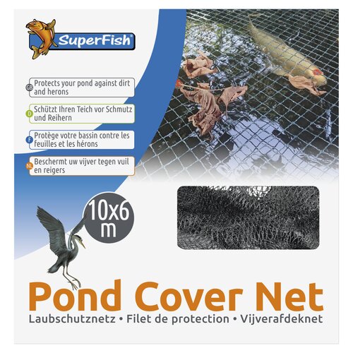 SuperFish Vijverafdeknet – 10 × 6 m (incl. 24 pinnen)