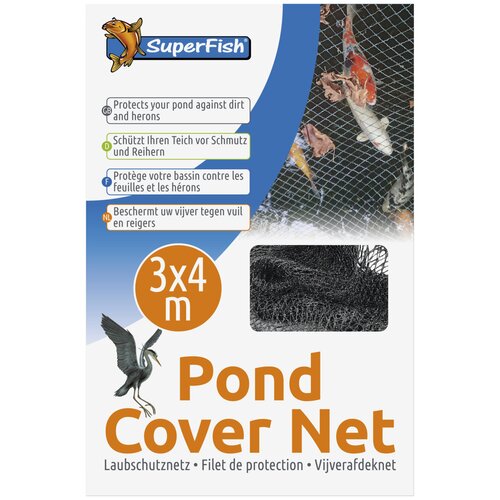 SuperFish Vijverafdeknet – 3 × 4 m (incl. 10 pinnen)