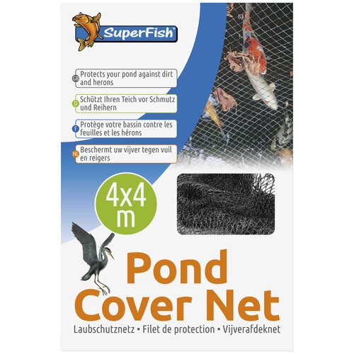 SuperFish Vijverafdeknet – 4 × 4 m (incl. 10 pinnen