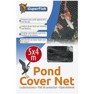 SuperFish Vijverafdeknet – 5 × 4 m (incl. 14 pinnen)