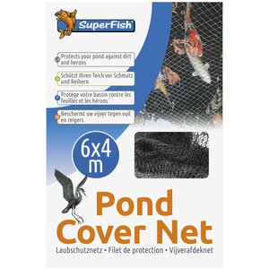 SuperFish Vijverafdeknet – 6 × 4 m (incl. 14 pinnen)