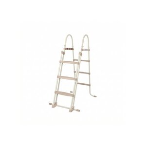 Swim Essentials beige gestreept frame zwembad incl. pomp en trap - B 400 x D 200 cm - afbeelding 2