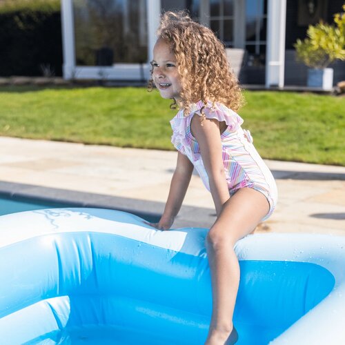 Swim Essentials Blue Mono opblaaszwembad - B 210 x D 132 cm - afbeelding 2