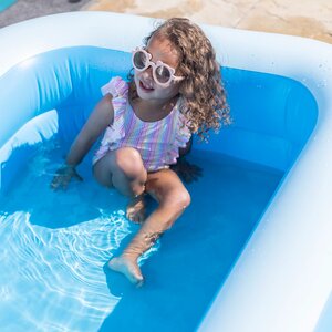 Swim Essentials Blue Mono opblaaszwembad - B 210 x D 132 cm - afbeelding 4