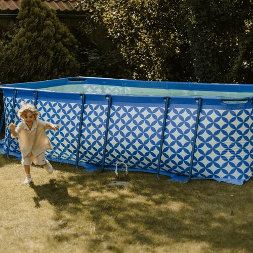 Swim Essentials donkerblauw frame zwembad incl. pomp en trap - B 400 x D 200 cm - afbeelding 5