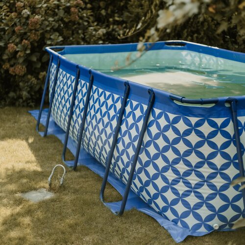 Swim Essentials donkerblauw frame zwembad incl. pomp en trap - B 400 x D 200 cm - afbeelding 6