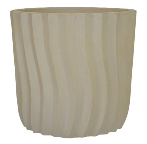 Swirl pot - D40xH38cm Antiek wit