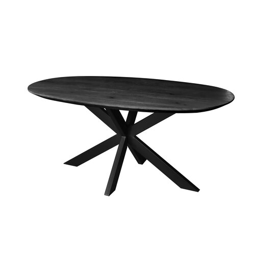 Tafel Tobey zwart - L 160 x B 90 x H 76 cm
