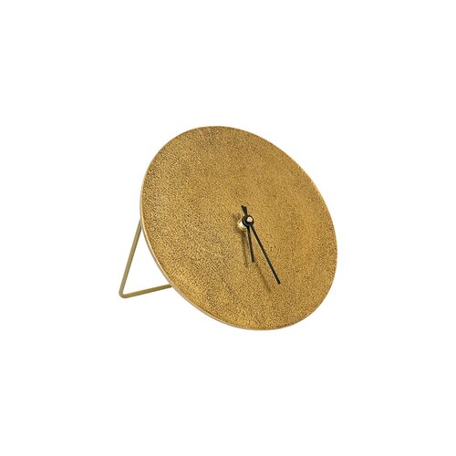 Tafelklok aluminium brass - Ø 15 cm