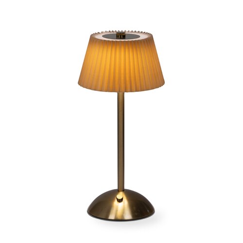 Tafellamp D 15 x H 30 cm oranje/goud USB oplaadbaar