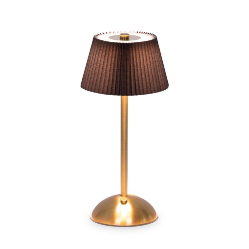 Tafellamp D 15 x H 30 cm zwart/goud USB oplaadbaar